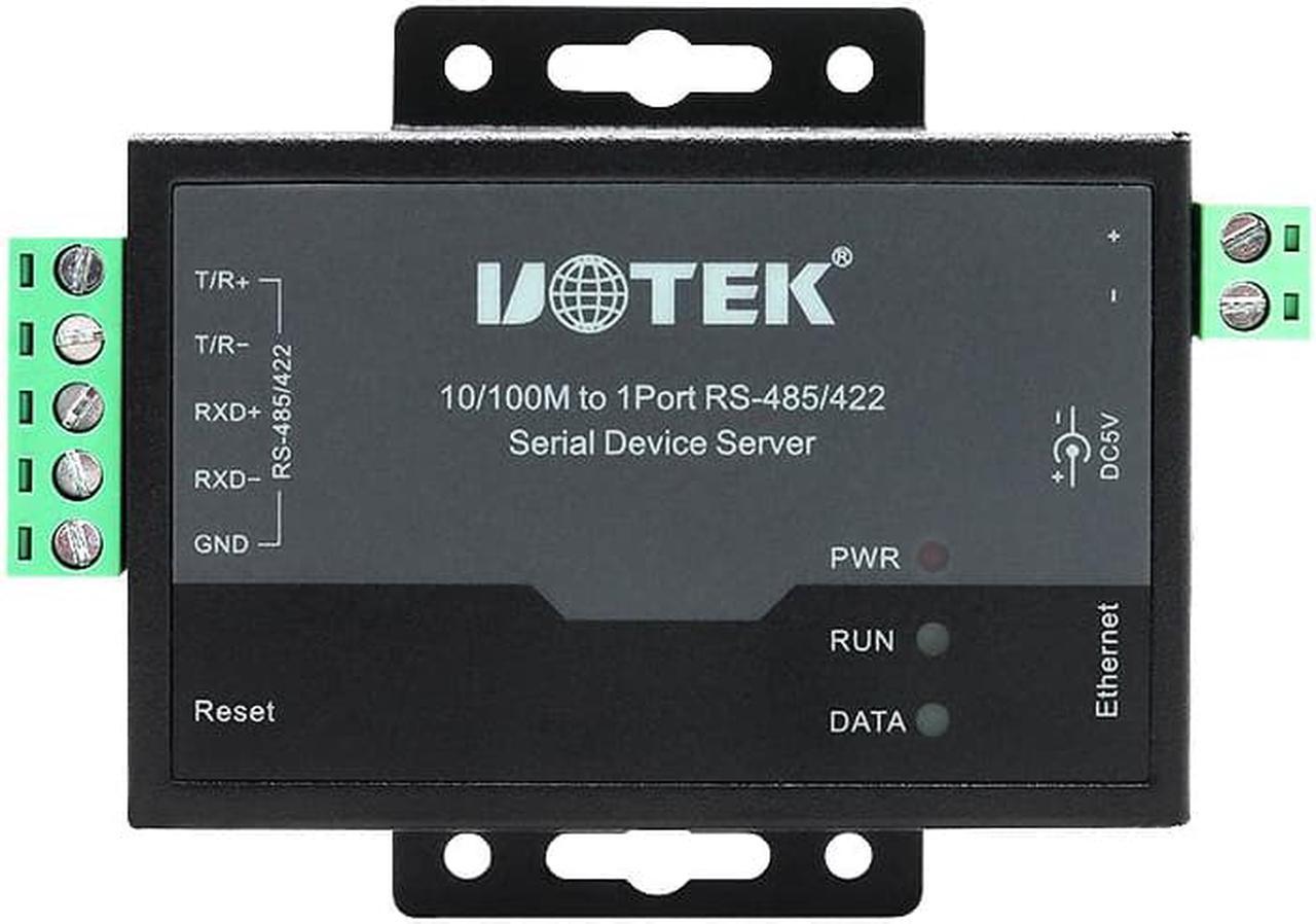 UOTEK Industrial 10/100M TCP IP to RS485 RS422 Adapter TCP/IP to RS-485 RS-422 Converter RJ45 Serial Device Server UT-6011M