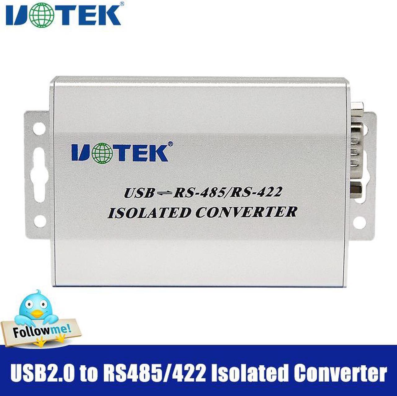 UOTEK USB to RS-485 RS-422 Converter USB2.0 RS485 RS422 RJ45 Conversion Adapter Connector UT-820E with Optical Isolation Auto Detection