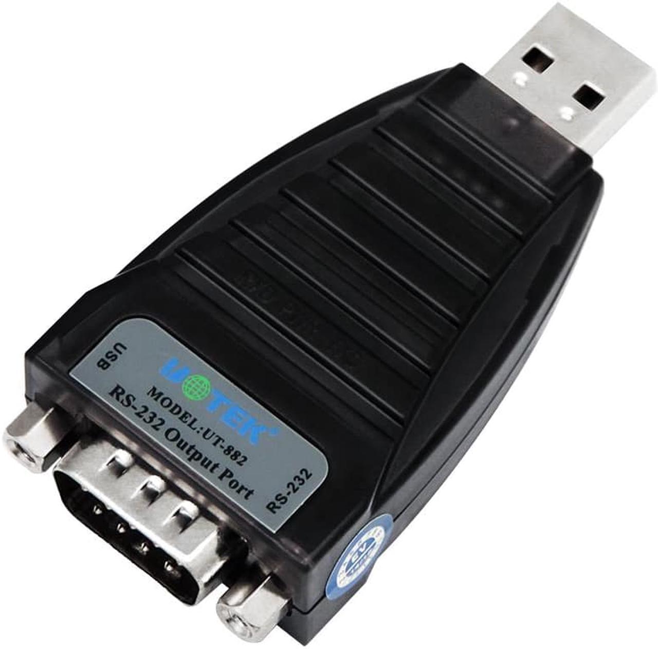 UOTEK USB to RS-232 Converter RS232 to USb2.0 Conversion Adapter Serial COM DB9 Connector Asynchronous Full Duplex UT-882