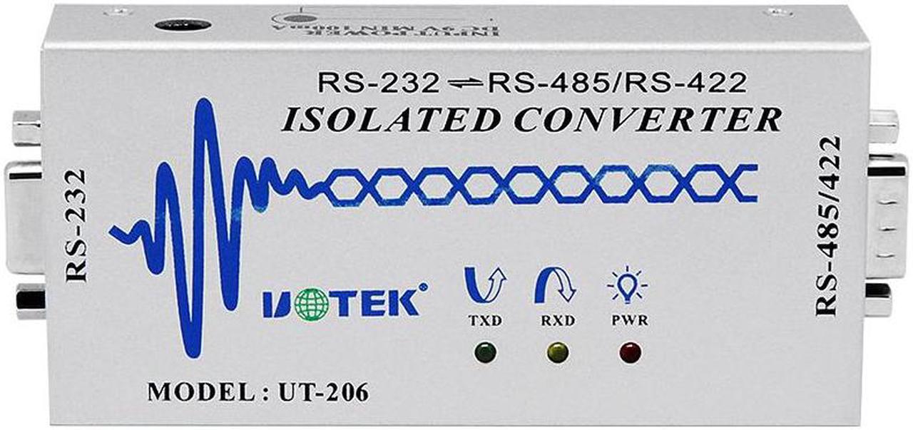 Alt view image 2 of 7 - UOTEK RS422 RS485 to RS232 Optoelectronic Isolated Converter RS-232 to RS-485/422 Adapter DB9 Famale Male Connector ESD Anti-Surge UT-206
