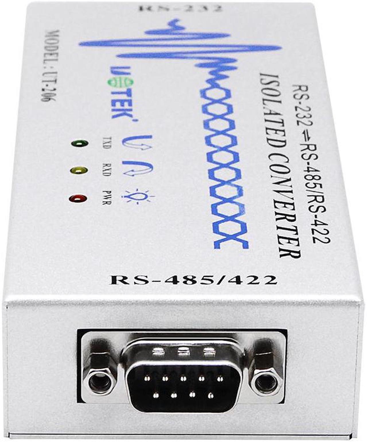 Alt view image 4 of 7 - UOTEK RS422 RS485 to RS232 Optoelectronic Isolated Converter RS-232 to RS-485/422 Adapter DB9 Famale Male Connector ESD Anti-Surge UT-206