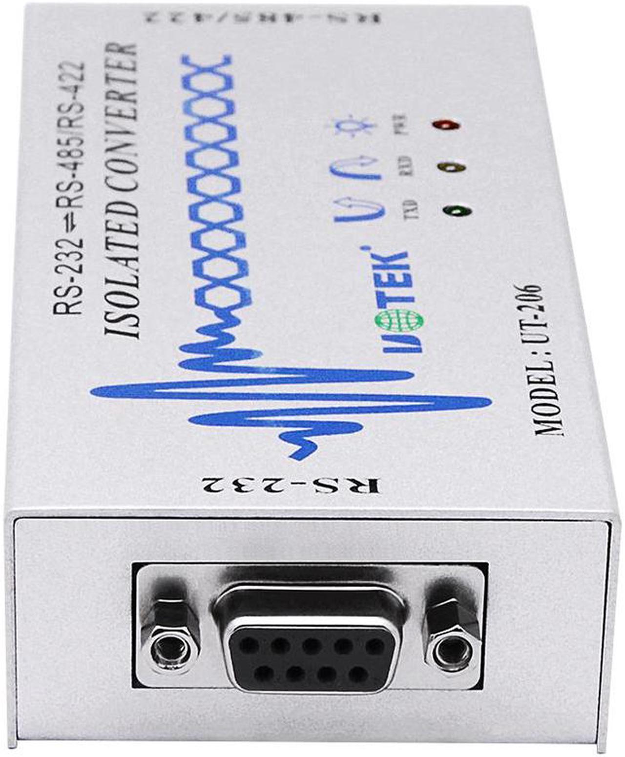 Alt view image 3 of 7 - UOTEK RS422 RS485 to RS232 Optoelectronic Isolated Converter RS-232 to RS-485/422 Adapter DB9 Famale Male Connector ESD Anti-Surge UT-206
