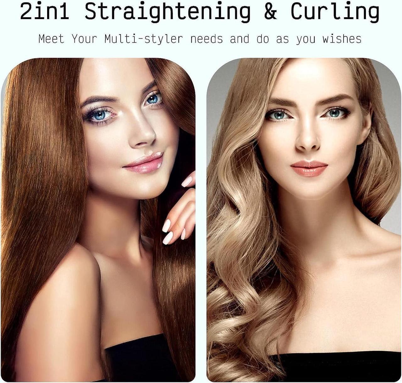 Alt view image 7 of 7 - UOTEK Hair Straightener 1/2 Inch Small Flat Iron Ionic Salon Hair Flat Iron 0.5" with PTC Heating Plate for Short Hair Pencil Straightener Green