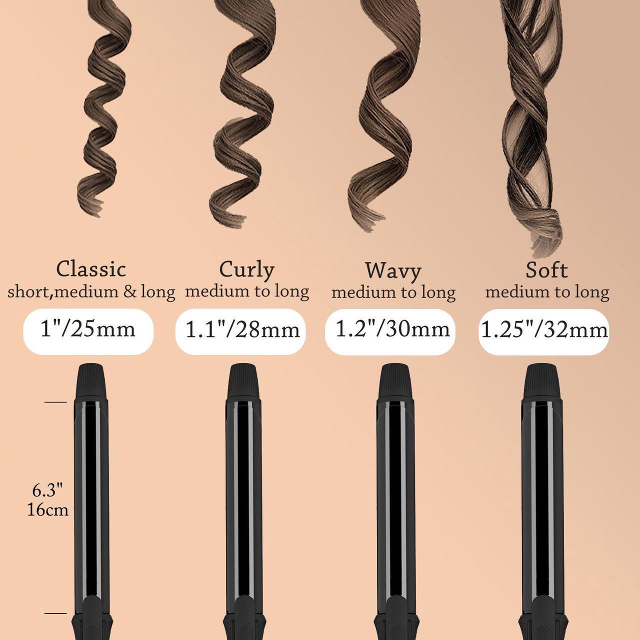Alt view image 3 of 7 - UOTEK 1.1 inch Curling Iron with Clipped Ceramic Barrel Long Barrel Curling Iron for Long Hair Large Waves Hair Curler Making Professional Salon Hairstyle Hair Curling Wand Black MF-2028-BK-28mm
