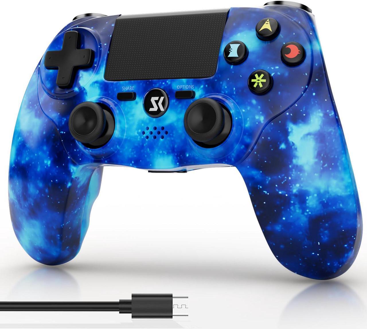 ISHAKO Wireless Controller For PS4/PS3/PC Windows -Nebula Blue