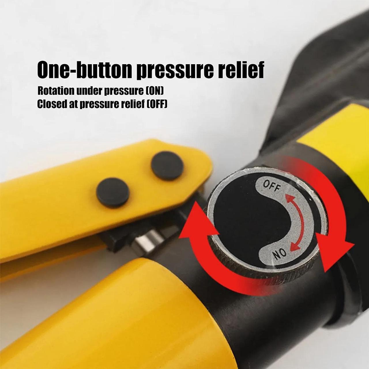 Alt view image 3 of 7 - LFGUD 10T Hydraulic Crimping Tool 12-2/0 AWG Battery Cable Crimping Tool Stroke Hydraulic Lug Crimper Electrical Terminal Crimper with 9 Pairs of Die Sets