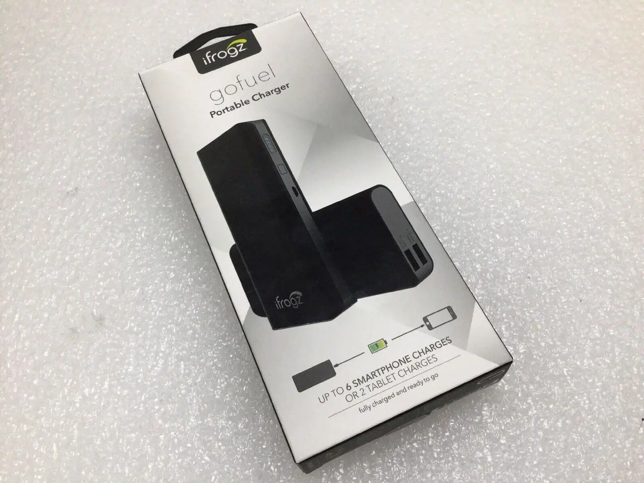 Alt view image 2 of 3 - iFrogz Gofuel 13000mAh Portable Phone Charger Power Bank - Dual USB Ports