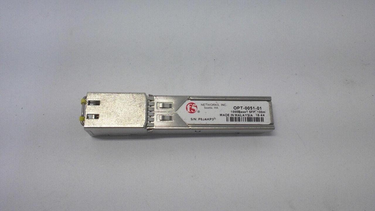Main image of F5 Network OPT-0051-01 1000BaseT SFP 100m RJ45 Ethernet Transceiver Module
