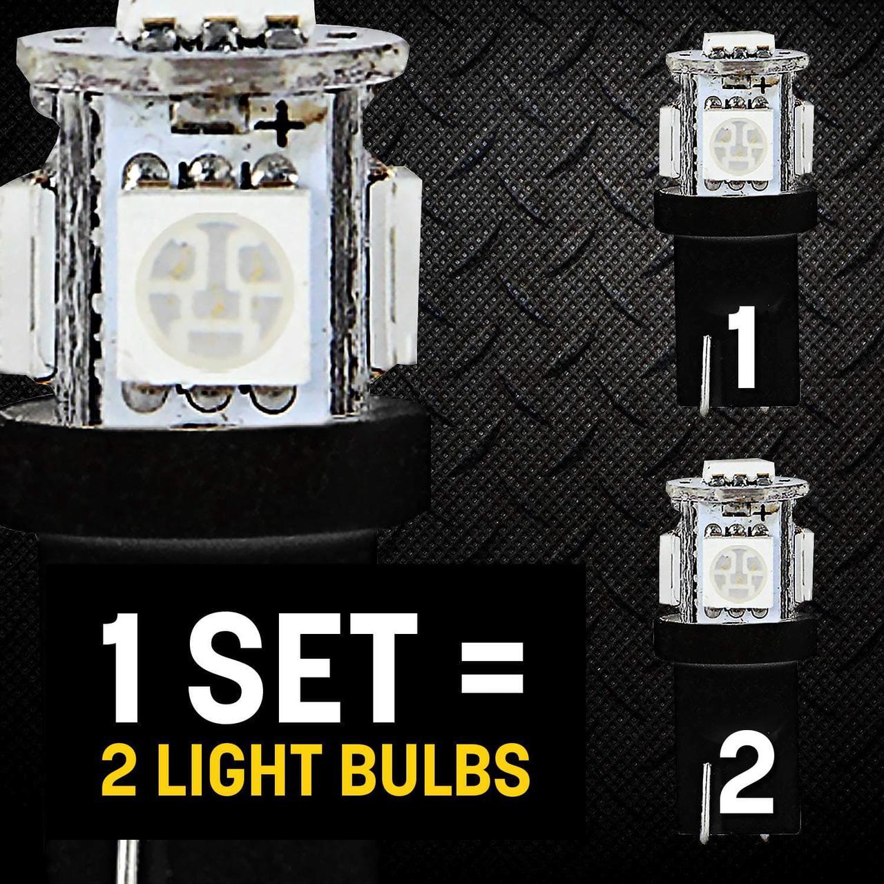 Alt view image 5 of 12 - 2-Piece Set 5-SMD LED Dome Light Bulb, Red