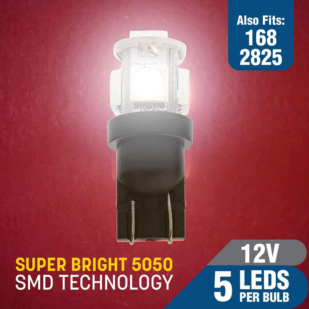 Alt view image 6 of 12 - 2-Piece Set 5-SMD LED Dome Light Bulb, Red