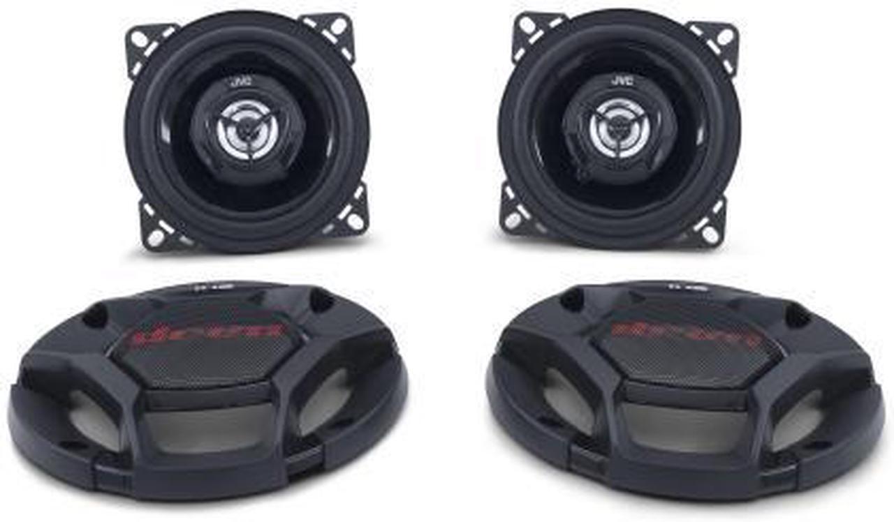 Alt view image 20 of 20 - JVC 4" DRVN CS-DR421 220W Peak (35W RMS) 4" 2-way DRVN Series Coaxial Factory Upgrade Car Speakers (Pair)