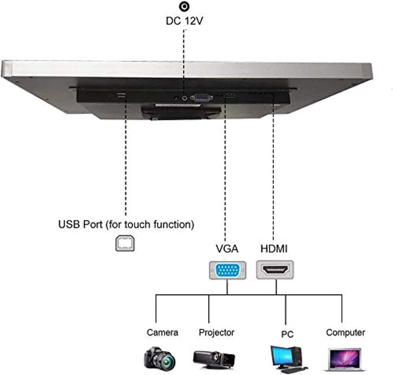 Alt view image 5 of 5 - 17 Inch Pro Series LED Multi-Touch VGA and HDMI Touch Screen Monitor