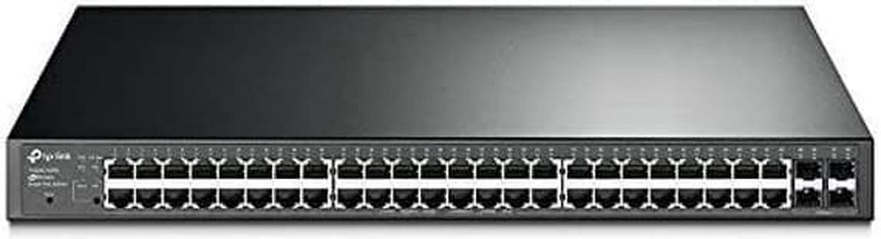 Main image of TP-Link 48 port gigabit PoE switch | 48 PoE+ Port @384W, w/ 4 SFP Slots | Smart Managed | Limited Lifetime Protection | Support L2/L3/L4 QoS, IGMP and LAG | IPv6 and Static Routing (T1600G-52PS)