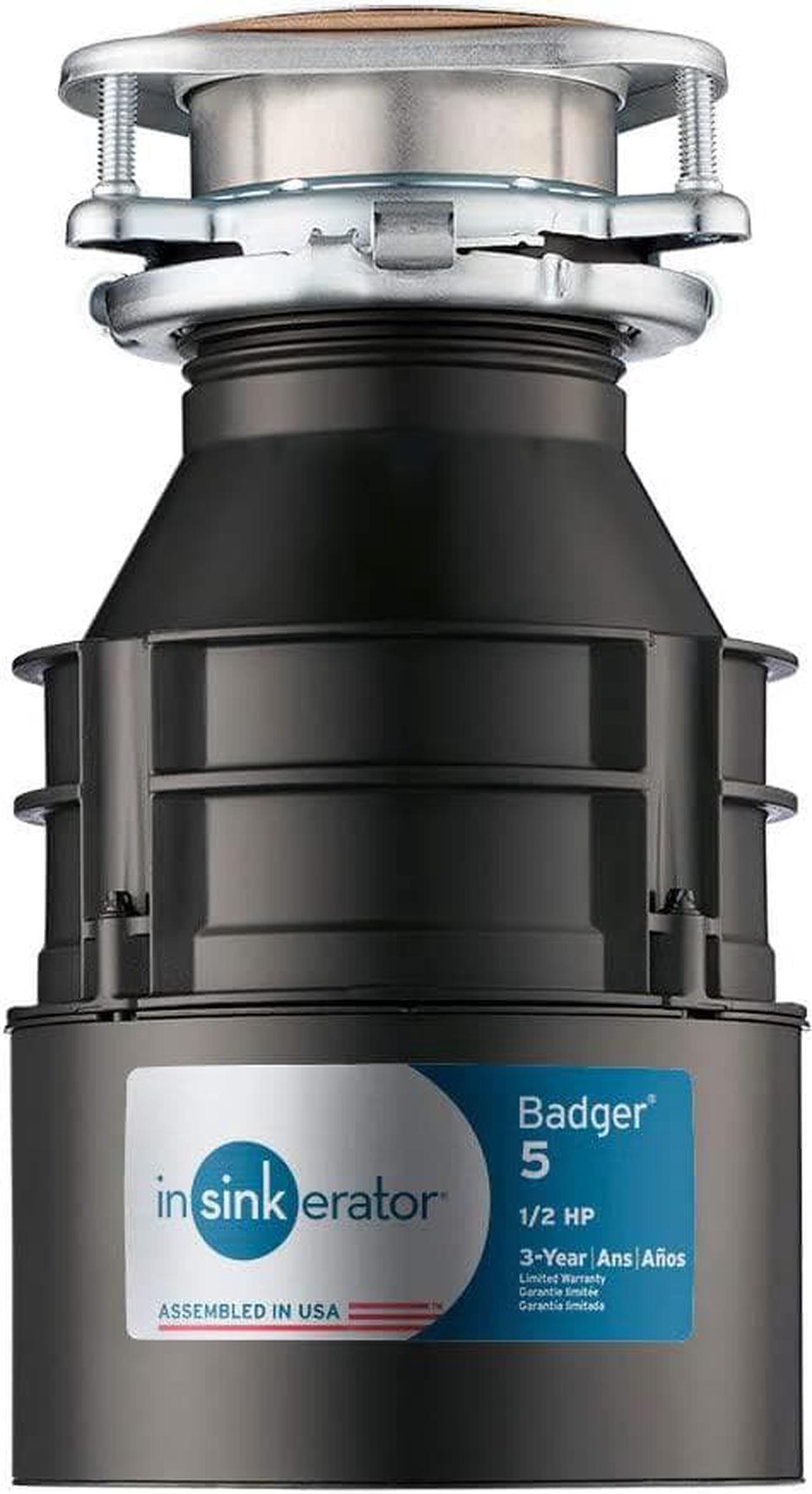 Main image of InSinkErator Garbage Disposal, Badger 5, 1/2 HP Continuous Feed,Black