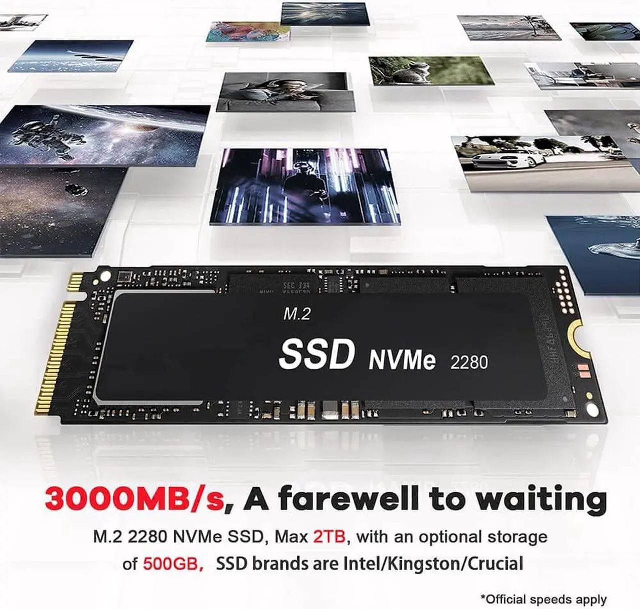 Alt view image 3 of 7 - Beelink SER5 Mini PC, AMD Ryzen 5 5500U(7nm, 6C/12T) up to 4.0GHz, Mini Computer 16GB DDR4 RAM 500GB NVME SSD, Micro PC 4K@60Hz Triple Display, Mini Gaming Computer WiFi6 BT5.2 57W HTPC