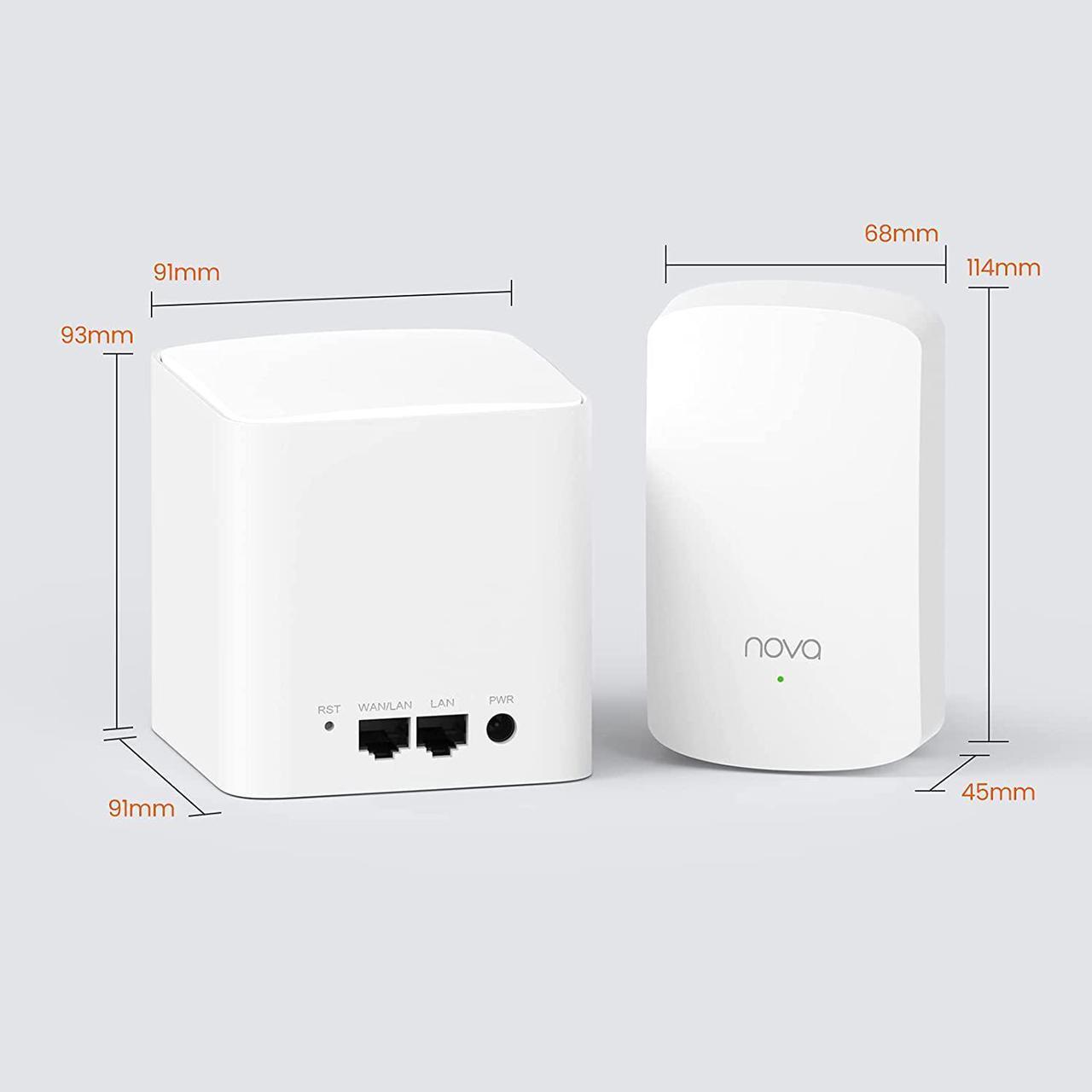 Alt view image 2 of 7 - Tenda Nova Mesh WiFi System (MW5)-Up to 3500 sq.ft. Whole Home Coverage, Gigabit Mesh Router for Wireless Internet, WiFi Router and Extender Replacement, Works with Alexa, Plug-in Design, 3-pack