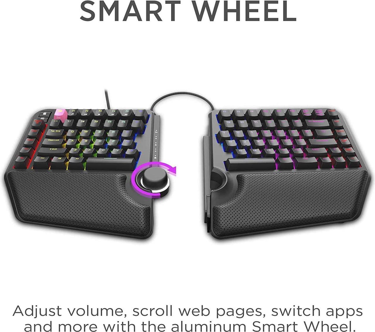 Alt view image 5 of 7 - Cloud Nine ErgoTKL Ergonomic Tenkeyless Mechanical Keyboard for PC  Cherry MX Blue  TKL RGB Backlit Ergo Split Key Board