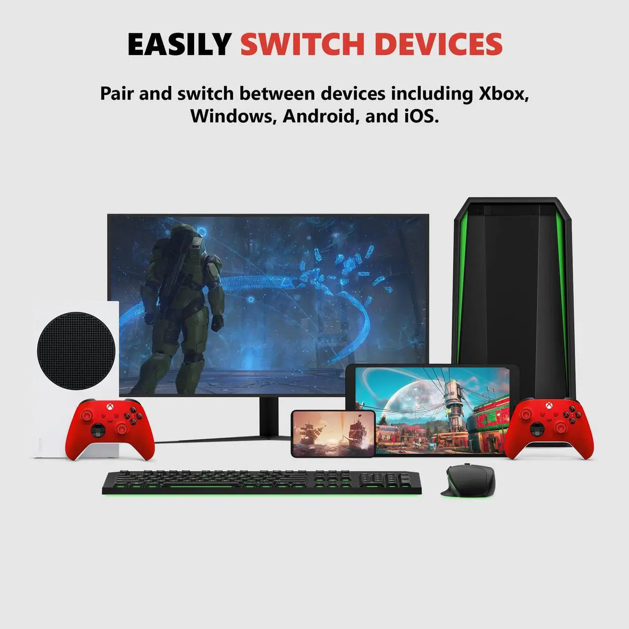 Alt view image 6 of 7 - Xbox Core Wireless Controller  Pulse Red