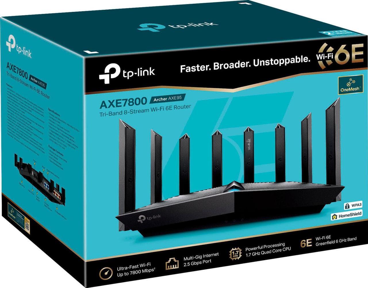 Alt view image 4 of 6 - TP-Link - Archer AXE7800 Tri-Band Wi-Fi 6E Router - Black