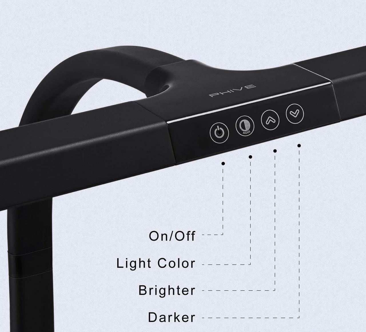 Alt view image 7 of 7 - LED Desk Lamp, Architect Clamp Task Table Lamp, 20W Super Bright Extra Wide Area Drafting Work Light, 4 Color Modes, 5 Brightness Levels - Great for Workbench, Office, Studio, Reading, Monitor