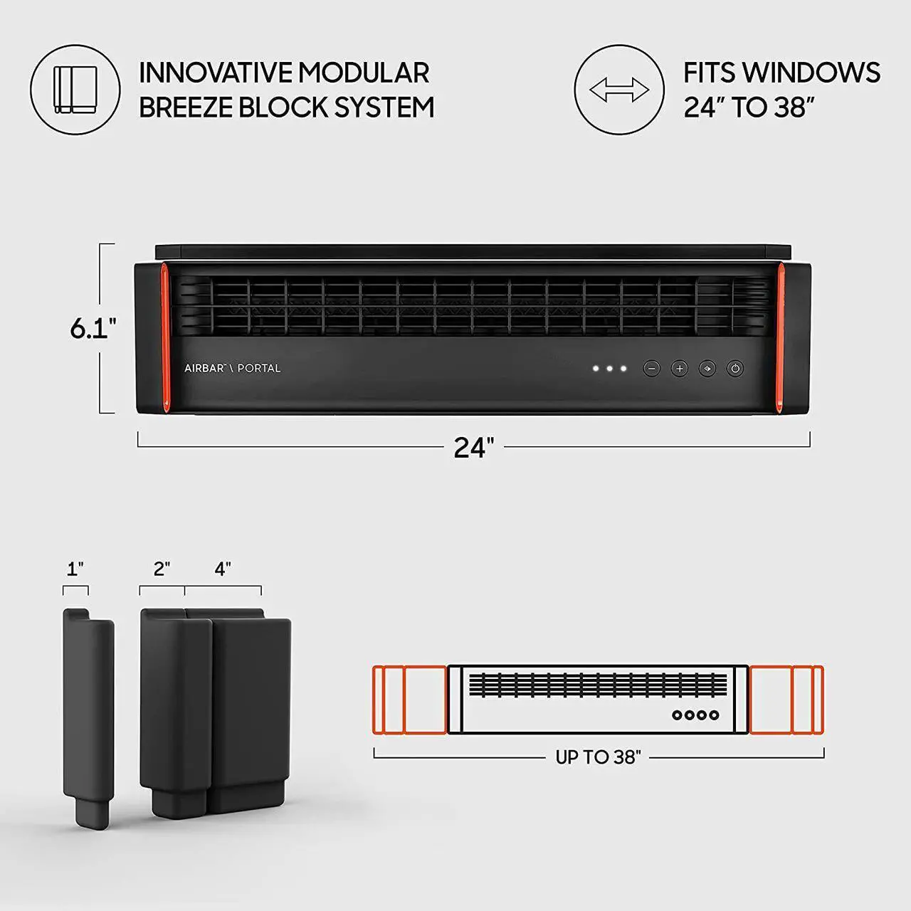 Alt view image 4 of 7 - Sharper Image Portal 3-Speeds Window Fan with Reversible Exhaust - Black