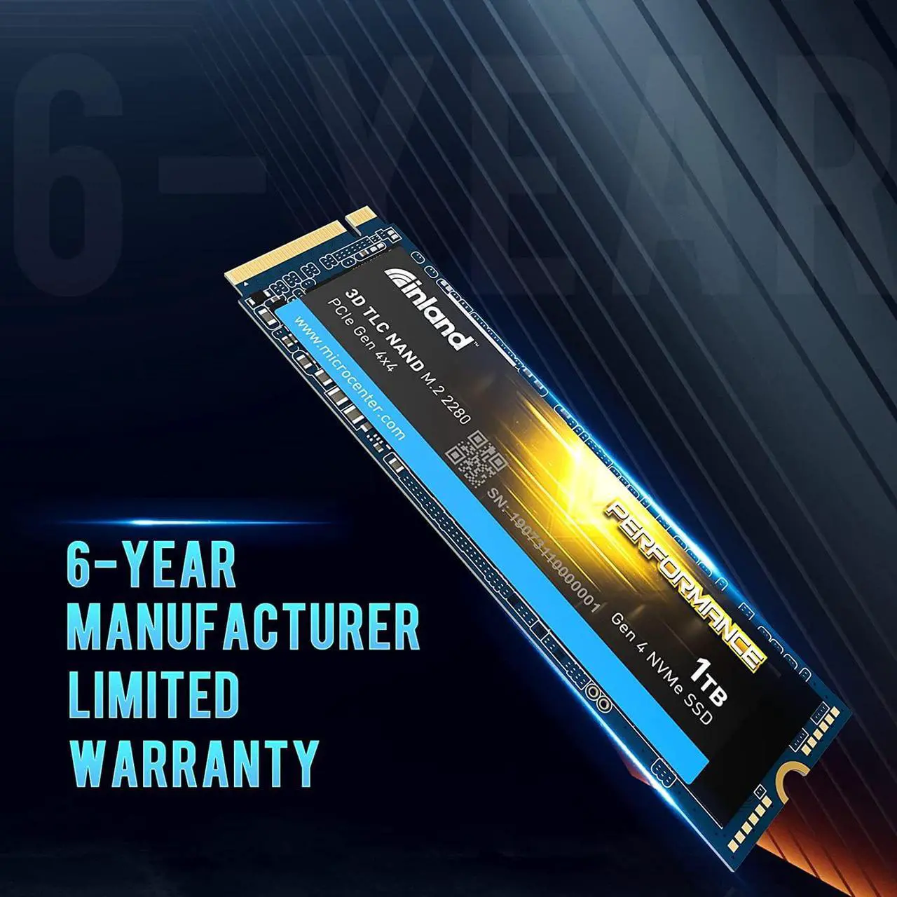 Alt view image 7 of 7 - INLAND Performance 1TB PCIe Gen 4.0 NVMe 4 x4 SSD M.2 2280 TLC 3D NAND Internal Solid State Drive, R/W Speed up to 5000MB/s and 4300MB/s, 1800 TBW