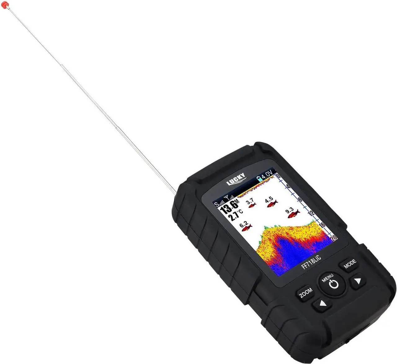 Alt view image 5 of 7 - LUCKY Portable Fish Finder,Smart Handheld Depth Finder with Sonar Sensor,Wired and Wireless Fishing Finder for Ice Fishing Sea Fishing Kayak Fishing Boat Fishing,Waterproof,Black