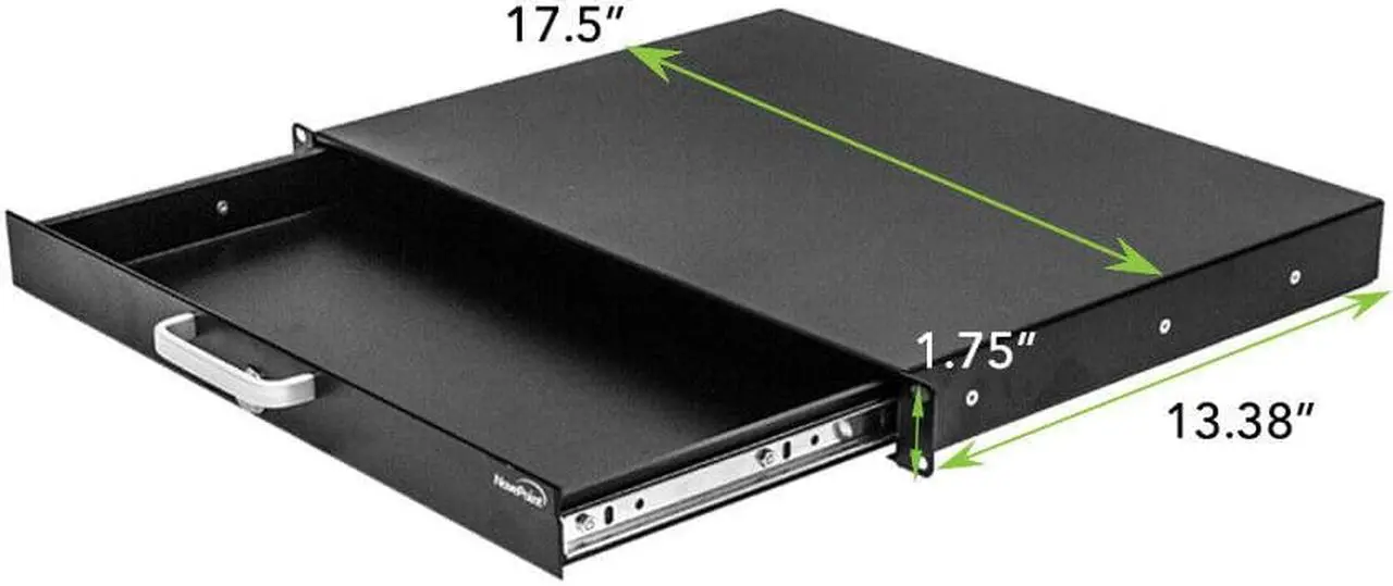 Main image of Server Cabinet Case 19" Rack Mount DJ Locking Lockable Deep Drawer with Key 1U