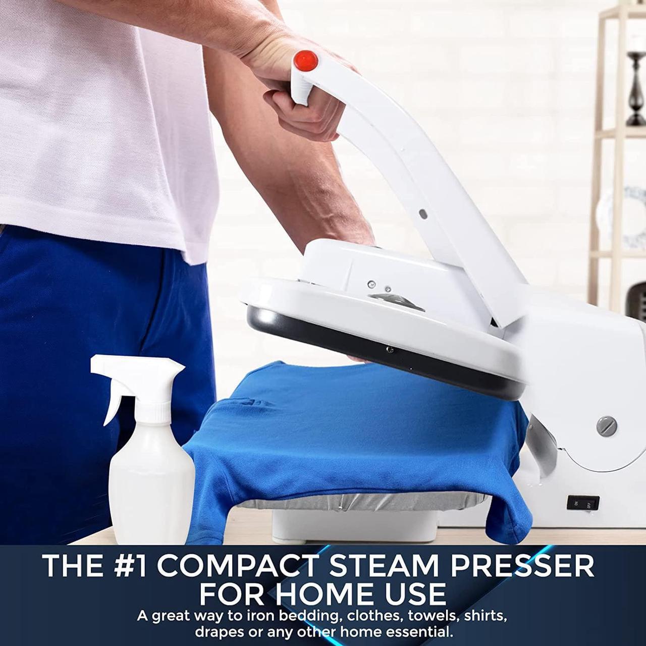 Alt view image 2 of 5 - Speedypress Compact Ironing Steam Press with Extra Cover & Foam Padding 22x10 Clothes Press Machine for Home - 5 Temperature Settings for All Fabrics and Steam Burst Function for Perfect Ironing