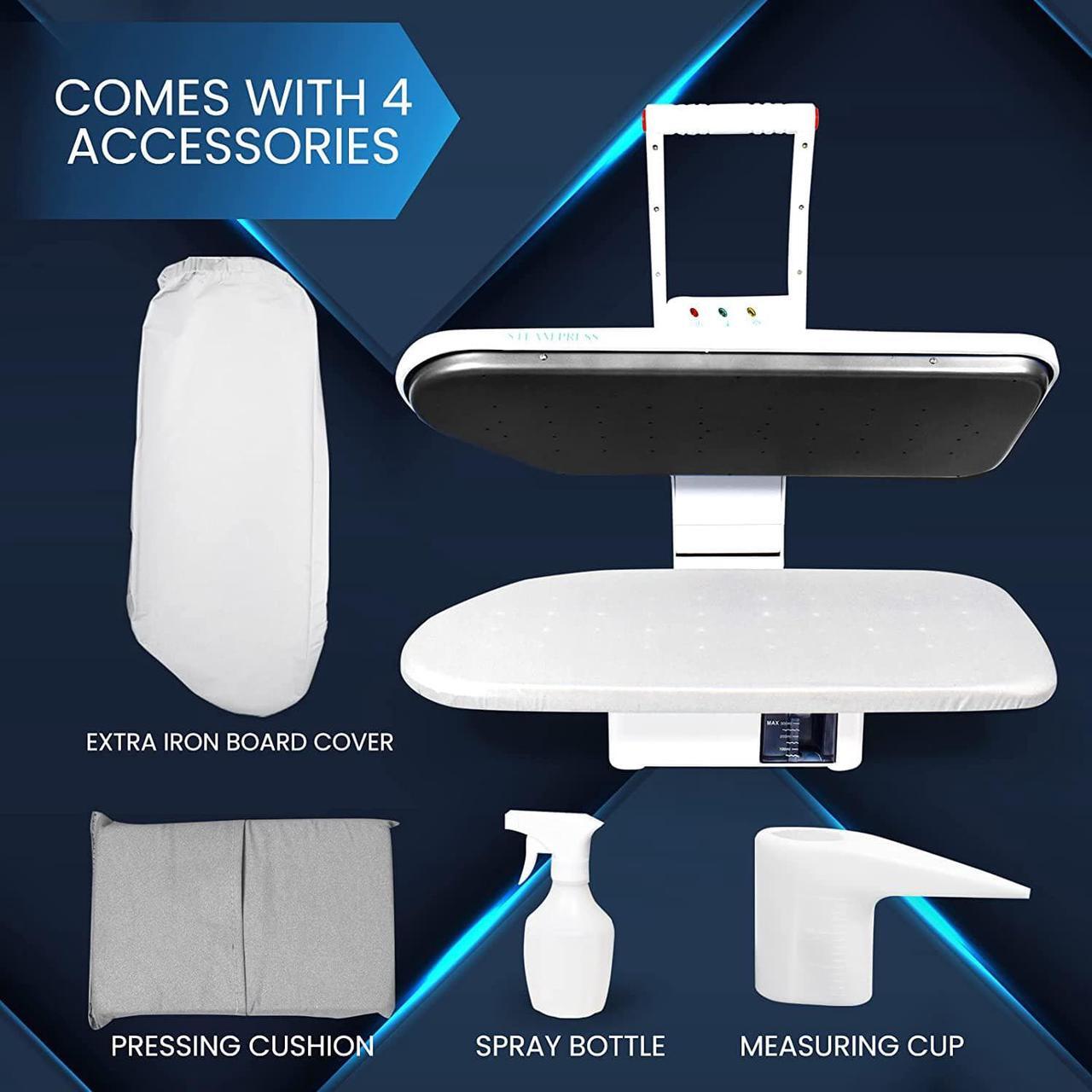 Alt view image 4 of 5 - Speedypress Compact Ironing Steam Press with Extra Cover & Foam Padding 22x10 Clothes Press Machine for Home - 5 Temperature Settings for All Fabrics and Steam Burst Function for Perfect Ironing