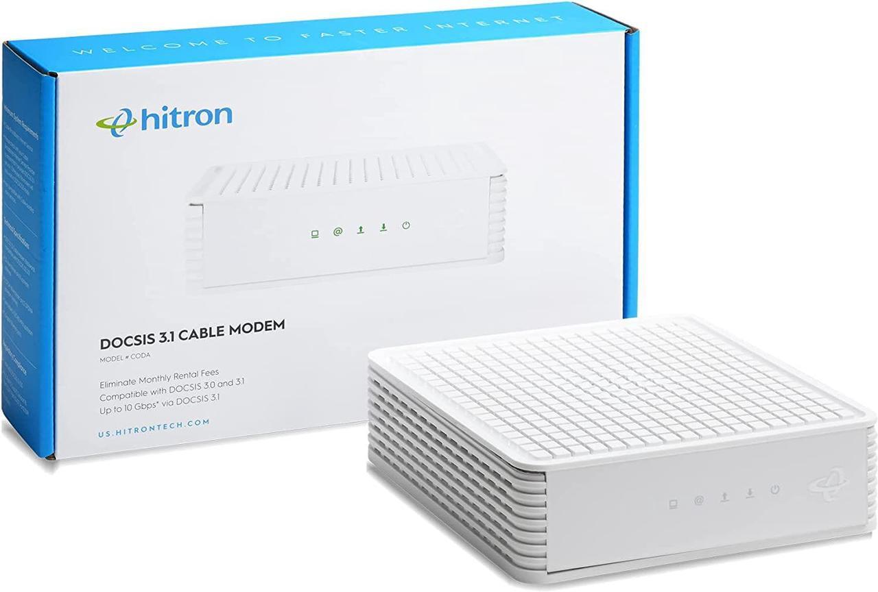 Main image of Hitron CODA DOCSIS 3.1 Modem | Pairs with Any WiFi Router or Mesh WiFi | Certified with Comcast Xfinity, Charter Spectrum, Cox | 10x Faster Than DOCSIS 3.0 | Cable Modem with 2X 1 Gbps Ethernet Ports