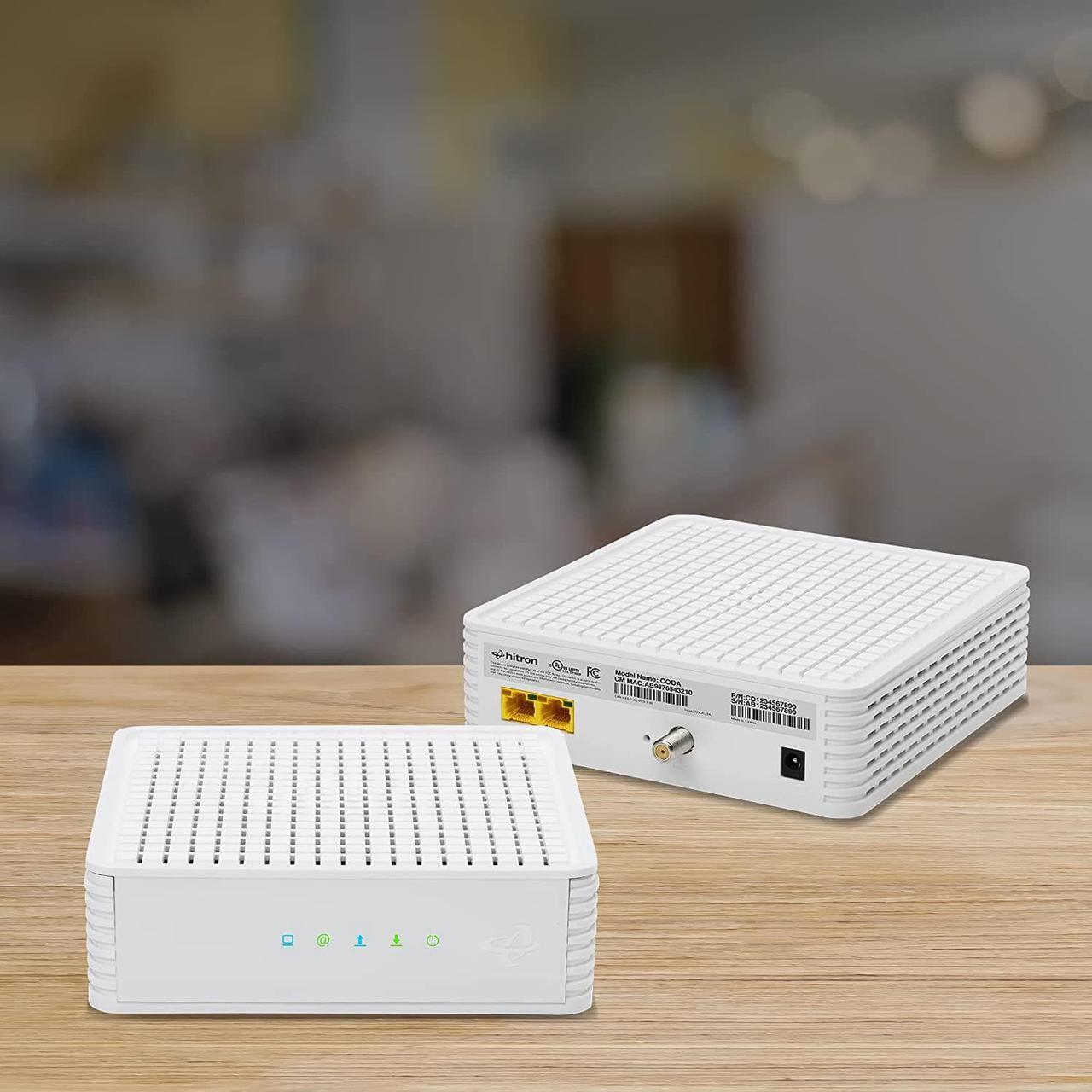 Alt view image 6 of 7 - Hitron CODA DOCSIS 3.1 Modem | Pairs with Any WiFi Router or Mesh WiFi | Certified with Comcast Xfinity, Charter Spectrum, Cox | 10x Faster Than DOCSIS 3.0 | Cable Modem with 2X 1 Gbps Ethernet Ports