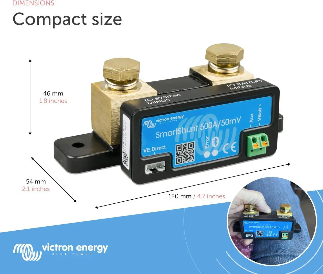 Alt view image 3 of 7 - SmartShunt 500 amp Battery Monitor (Bluetooth)