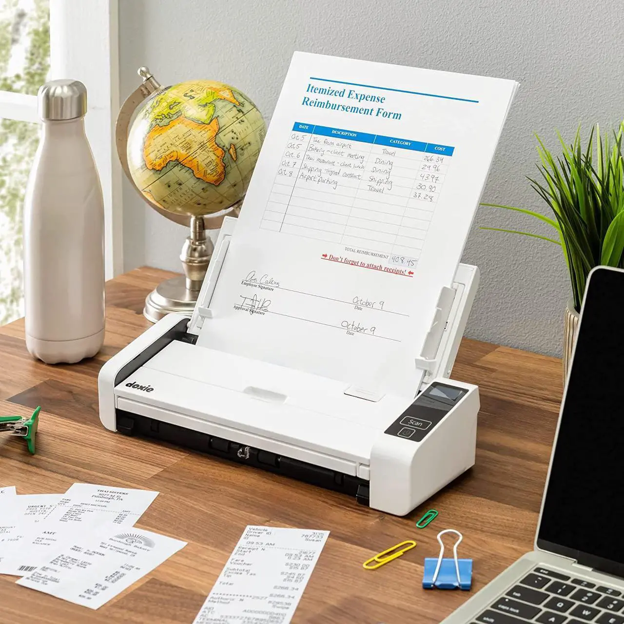 Alt view image 5 of 7 - Pro DX400 - Wired Document Scanner and Receipt Scanner for Home and Office. The Best Desktop Scanner, Small Scanner, Compact Scanner, Duplex Scanner (Two Sided Scanner), for Windows and Mac