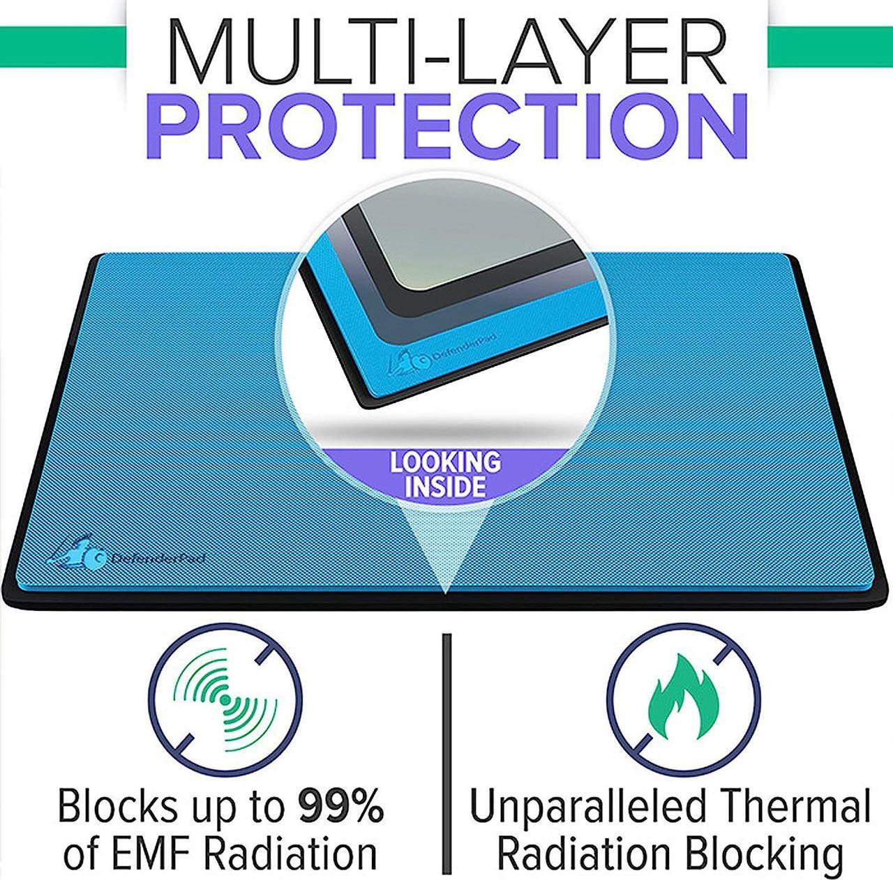 Alt view image 6 of 7 - Laptop EMF Radiation Protection & Heat Shield by DefenderShield - EMF Blocker Lap Pad & 5G Protector Computer Lapdesk Compatible with up to 17" Laptop, Chromebook, MacBook (Gray)
