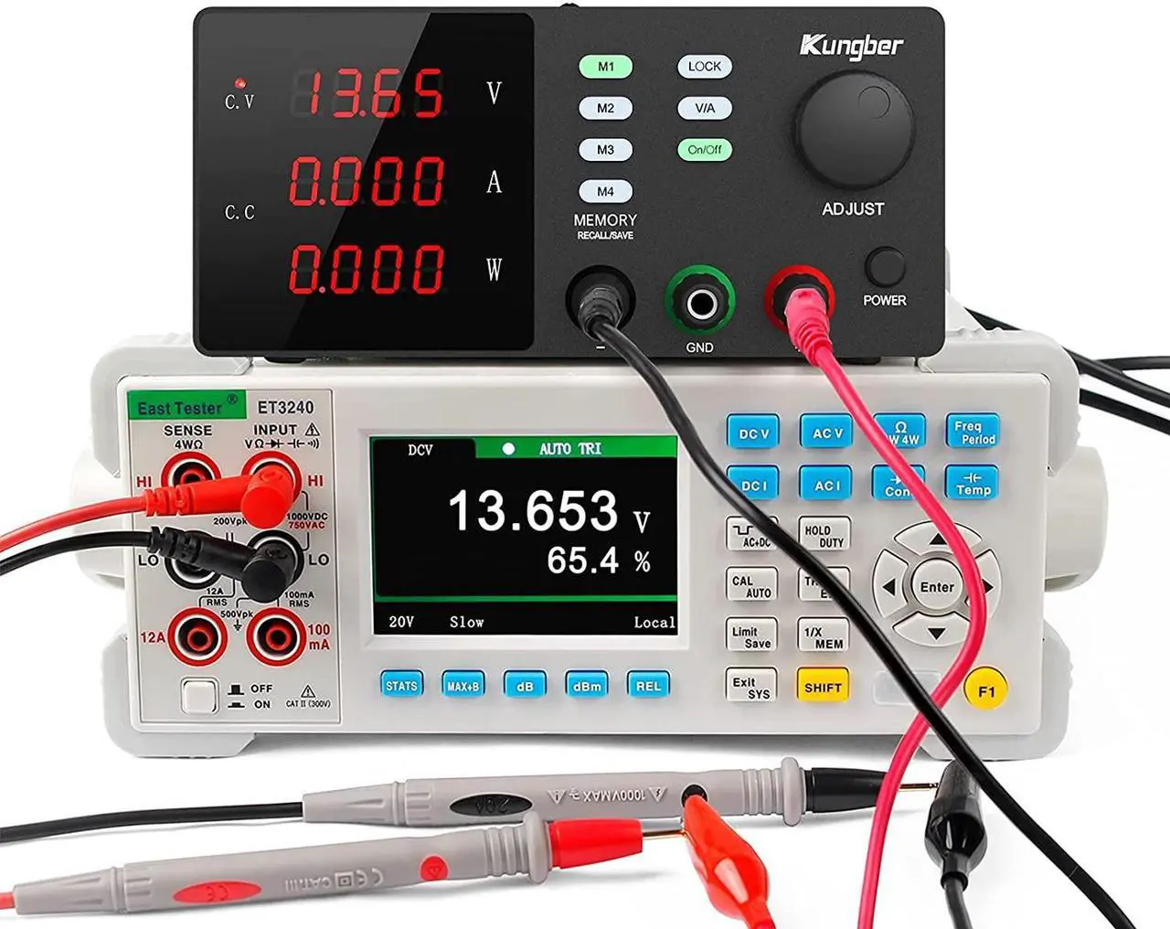 Alt view image 3 of 6 - DC Power Supply Variable with Memory, 30V 5A Adjustable Switching Regulated DC Bench Linear Power Supply with Memory Recall and Output Disable Button 4 Digits Display and Alligator Leads
