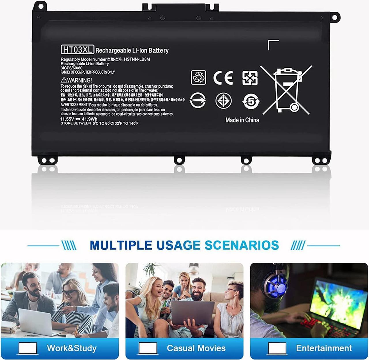 Alt view image 7 of 7 - HTO3XL Laptop Replacement L11119-855 HT03XL Battery for HP Pavilion 14 15 17 15-CS 15-DA 15-DB Series 15-DA0012DX 14-CE0068ST 15-CS3073CL 15-CS3153CL 15-CS2064ST 15-DA0014DX Fits HT03041XL HSTNN-LB8M