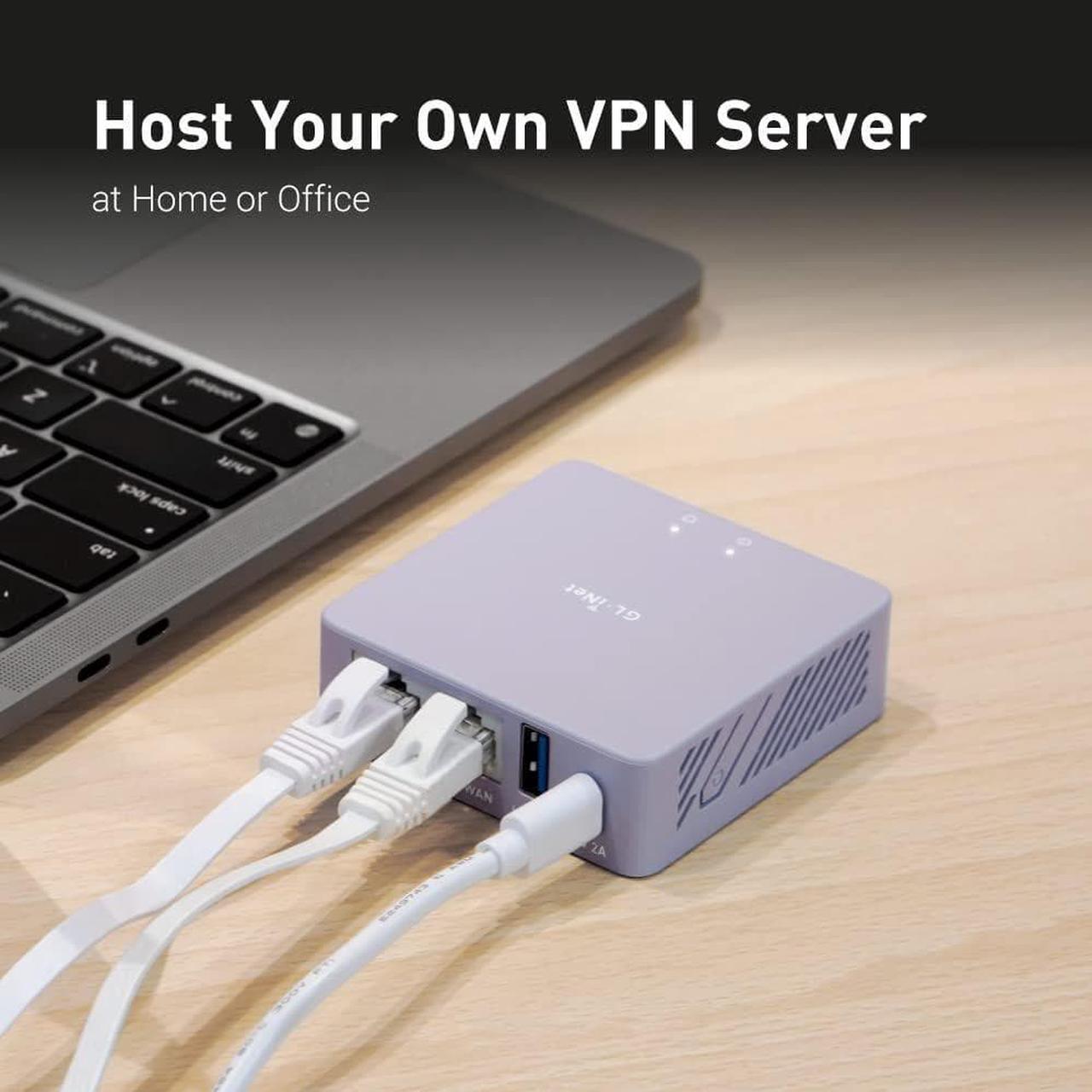 Alt view image 3 of 7 - GL.iNet MT2500 (Brume 2) Mini VPN Security Gateway for Home Office and Remote Work-VPN Server and Client for Home and Office, VPN Cascading, Internet Security, 2.5G WAN, 1 LAN Port (ABS Plastic Case)