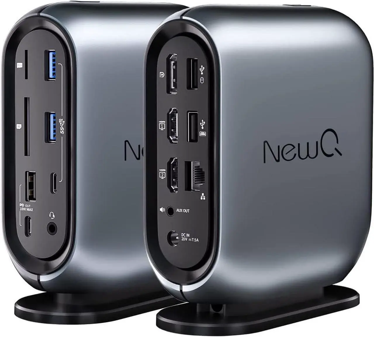 Main image of USB C Docking Station: 16 Ports USB-C Laptop Dock with 150W Adapter, MST/SST Switch, 2 HDMI, DP, 4 USB-A, USB-C, 2 Audio, Ethernet, SD/TF Slot, 2 PDOUT, for MacBook/HP/Dell/Acer/Lenovo/ASUS, et