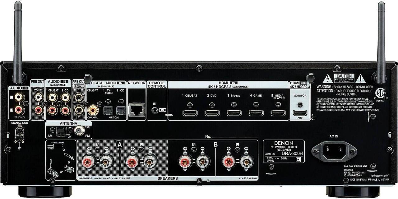 Alt view image 2 of 3 - DRA-800H 2-Channel Stereo Network Receiver for Home Theater