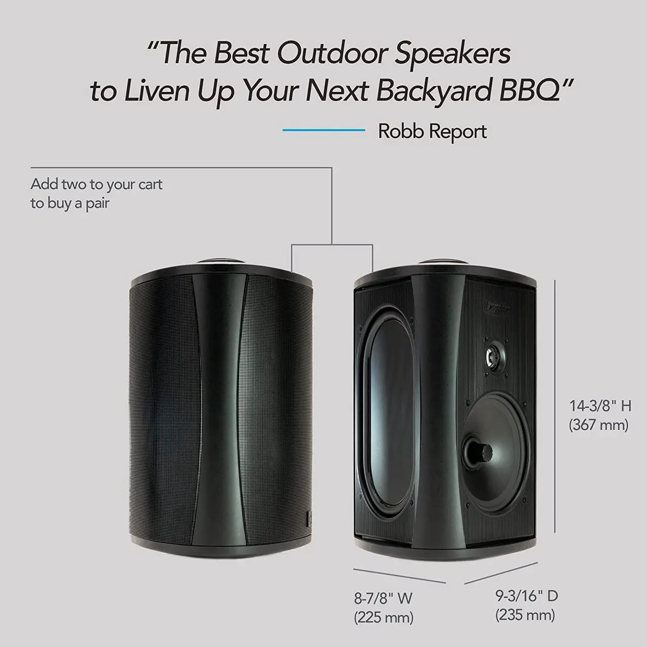 Alt view image 5 of 6 - AW 6500 All Weather Speaker with Bracket - Each (Black)