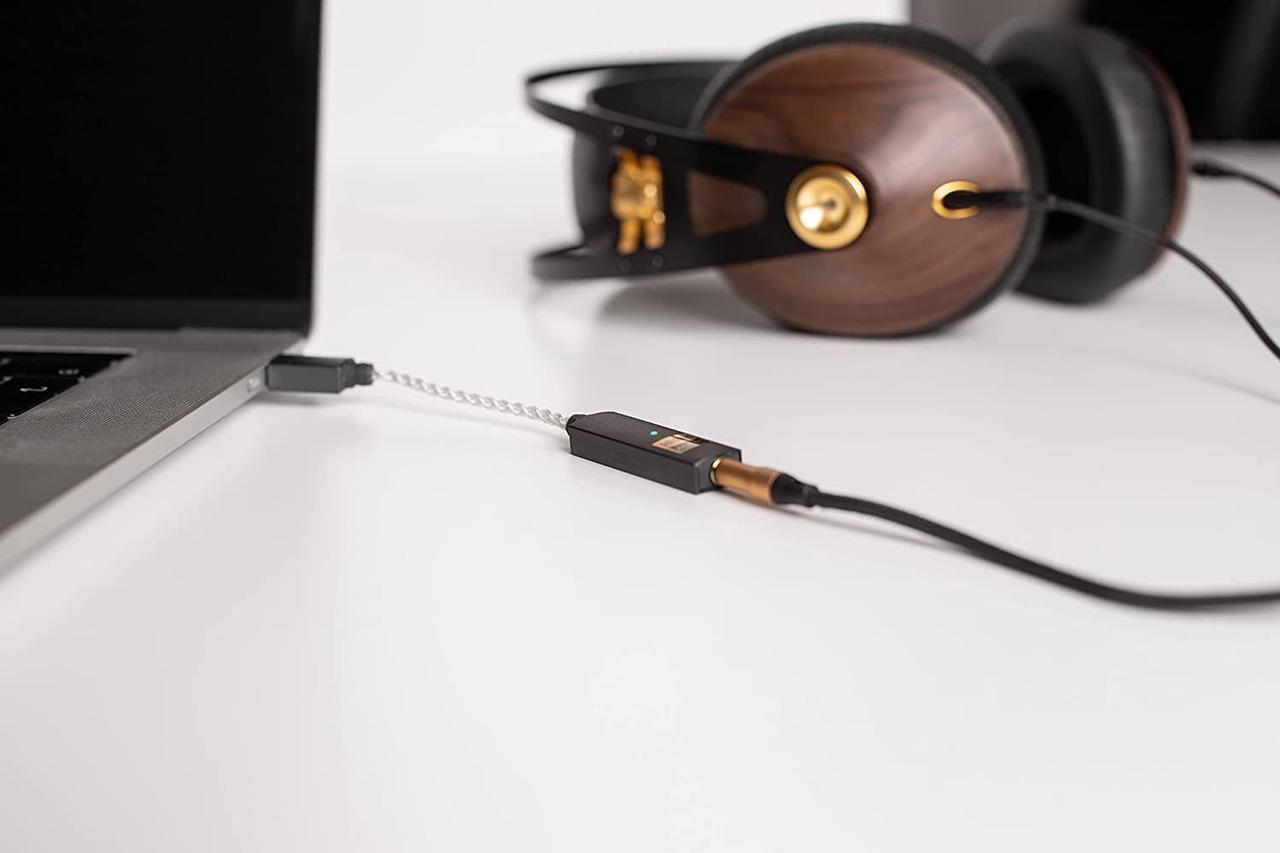 Alt view image 4 of 6 - DAC & Amplifier - USB-C to 3.5mm Adapter - Improve Headphone Sound from any Device - Gold-plated 3.5mm Headphone Socket  Flexible Cable - Supports Hi-Resolution 32-bit/384kHz/DSD256/MQA