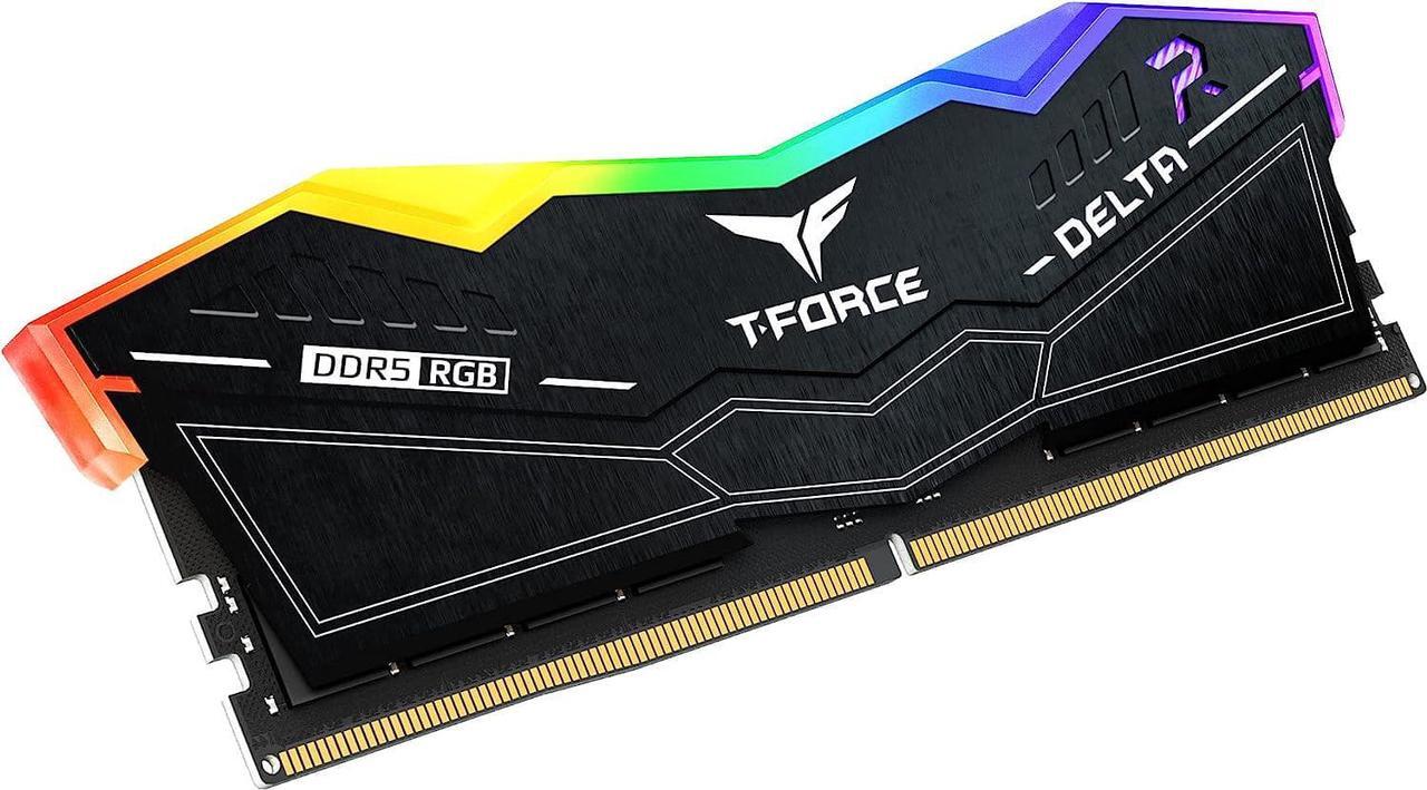 Alt view image 5 of 6 - TEAMGROUP T-Force Delta RGB DDR5 Ram 32GB Kit (2x16GB) 6400MHz (PC5-51200) CL40 Desktop Memory Module Ram (Black) for 600 Series Chipset - FF3D532G640