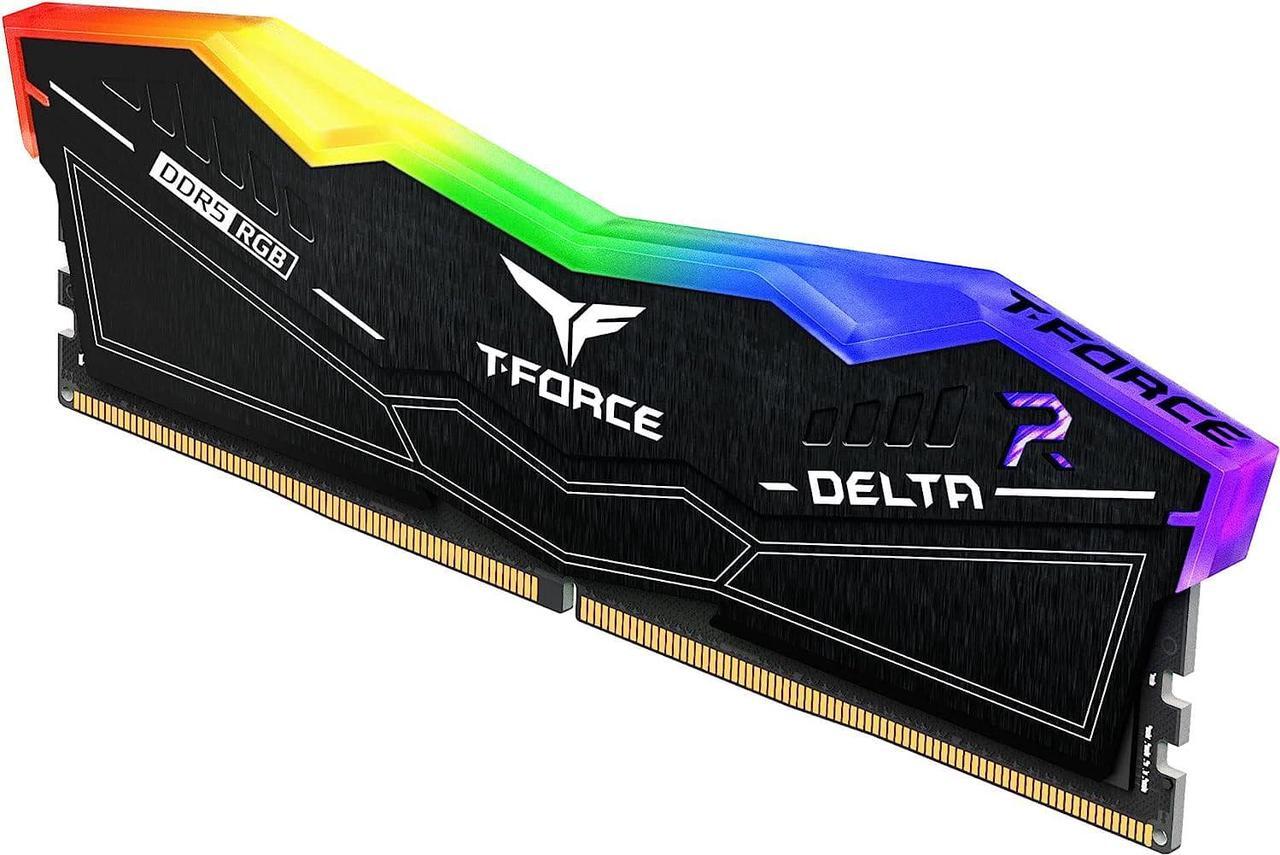 Alt view image 6 of 6 - TEAMGROUP T-Force Delta RGB DDR5 Ram 32GB Kit (2x16GB) 6400MHz (PC5-51200) CL40 Desktop Memory Module Ram (Black) for 600 Series Chipset - FF3D532G640