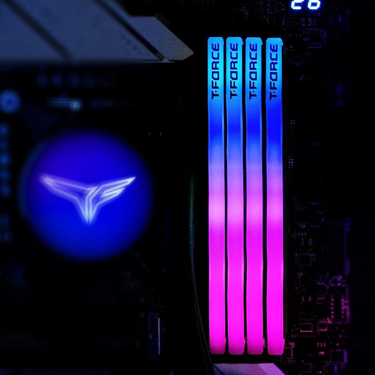 Alt view image 4 of 6 - TEAMGROUP T-Force Delta RGB DDR5 Ram 32GB Kit (2x16GB) 6400MHz (PC5-51200) CL40 Desktop Memory Module Ram (Black) for 600 Series Chipset - FF3D532G640