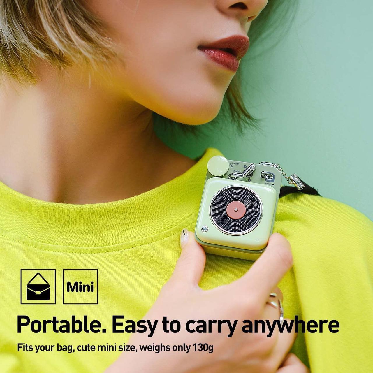 Alt view image 4 of 7 - Mini Bluetooth Speaker, Button Metal with Lanyard,Vintage Radio with Old Fashioned Classic Style, Portable Wireless Loud Volume Speaker for Home, Office, Kitchen,Party,Travel,Outdoor