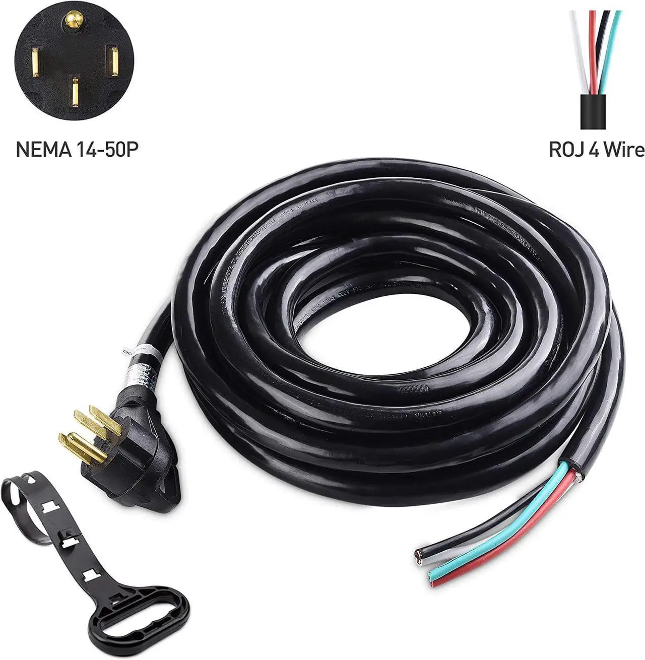 Alt view image 2 of 6 - Cable Matters 4 Prong Replacement 50 AMP RV Power Cord (NEMA 14-50P to 4 Wire) - 25 Feet