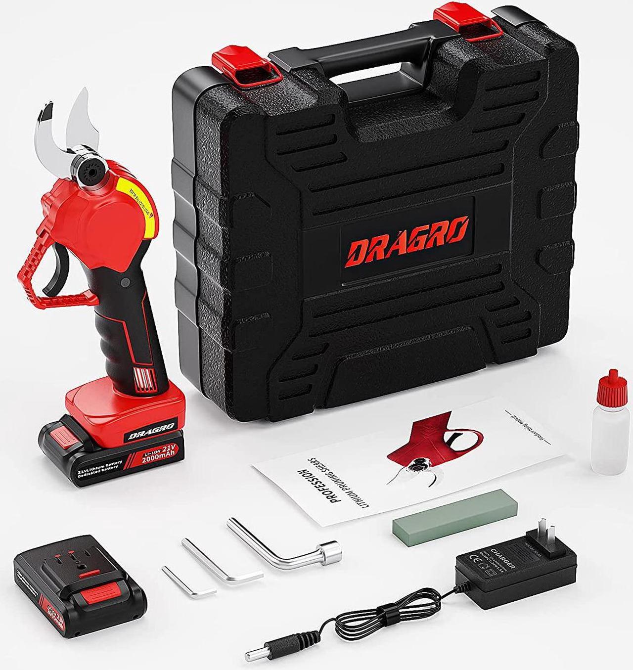 Alt view image 2 of 5 - Electric Pruning Shears Professional Cordless Electric Pruning Battery Powered, Tree Branch Pruner with 2 PCS Rechargeable 2 Ah Lithium Battery - 30mm (1.2inch) Cutting Diameter