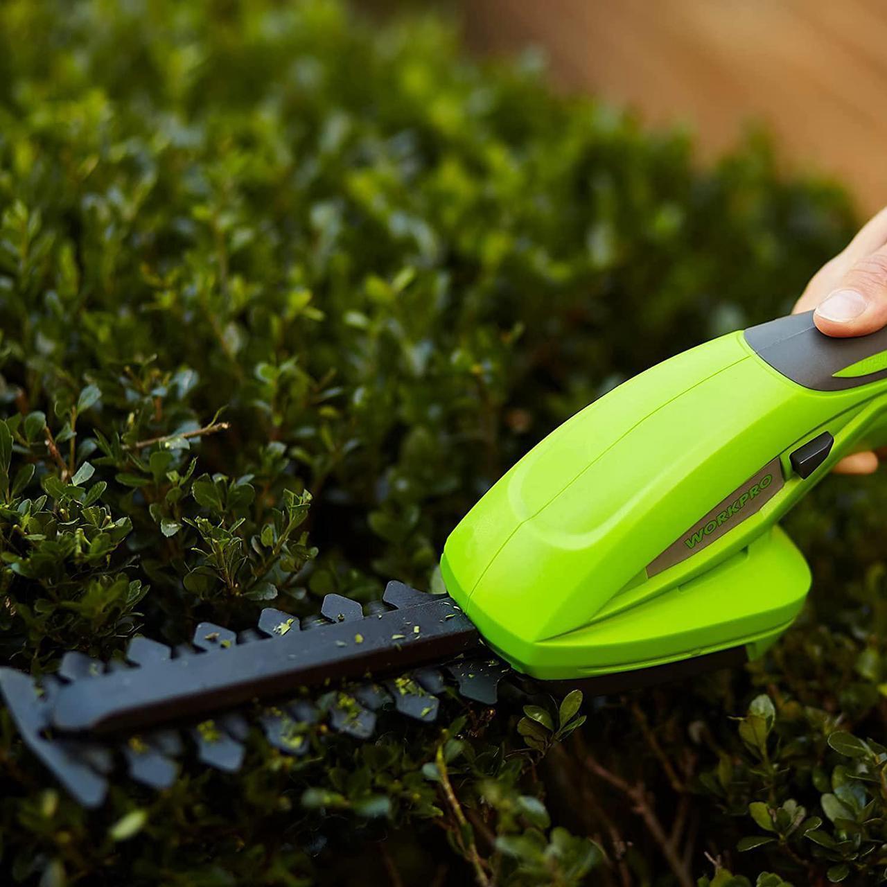 Alt view image 2 of 7 - Cordless Grass Shear & Shrubbery Trimmer - 2 in 1 Handheld Hedge Trimmer 7.2V Electric Grass Trimmer Hedge Shears/Grass Cutter Rechargeable Lithium-Ion Battery and Charger Included