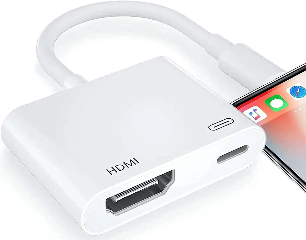 Main image of Lightning to HDMI Adapter [Apple MFi Certified], No Power Needed 1080P Screen Converter with Lightning Charging Port, iPhone to HDMI Adapter Compatible with iOS Devices for Projector/Monitor/TV